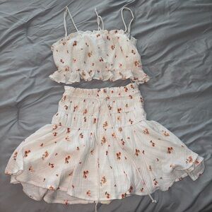 Sky to Moon Floral Top and Bottom Set (Small)